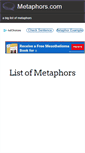Mobile Screenshot of metaphors.com